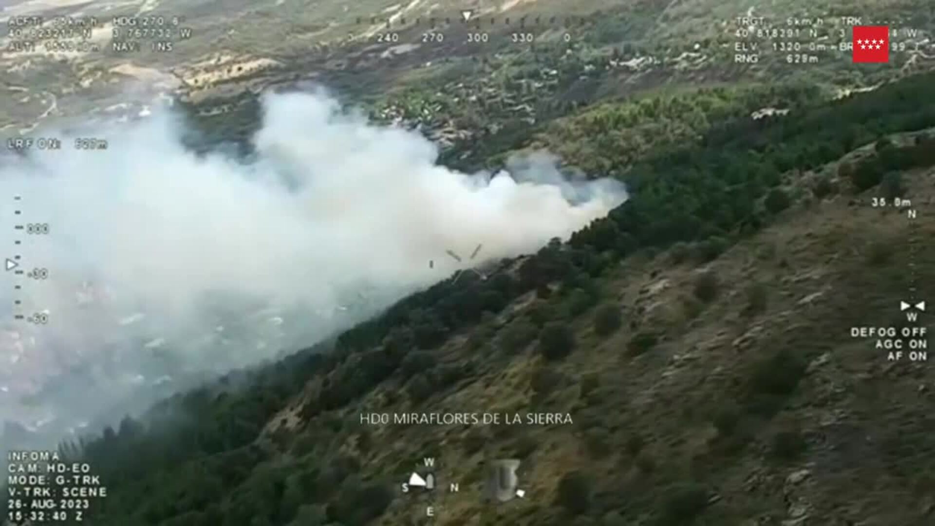 Un Incendio Forestal Afecta A La Zona Fuente Del Cura De Miraflores De