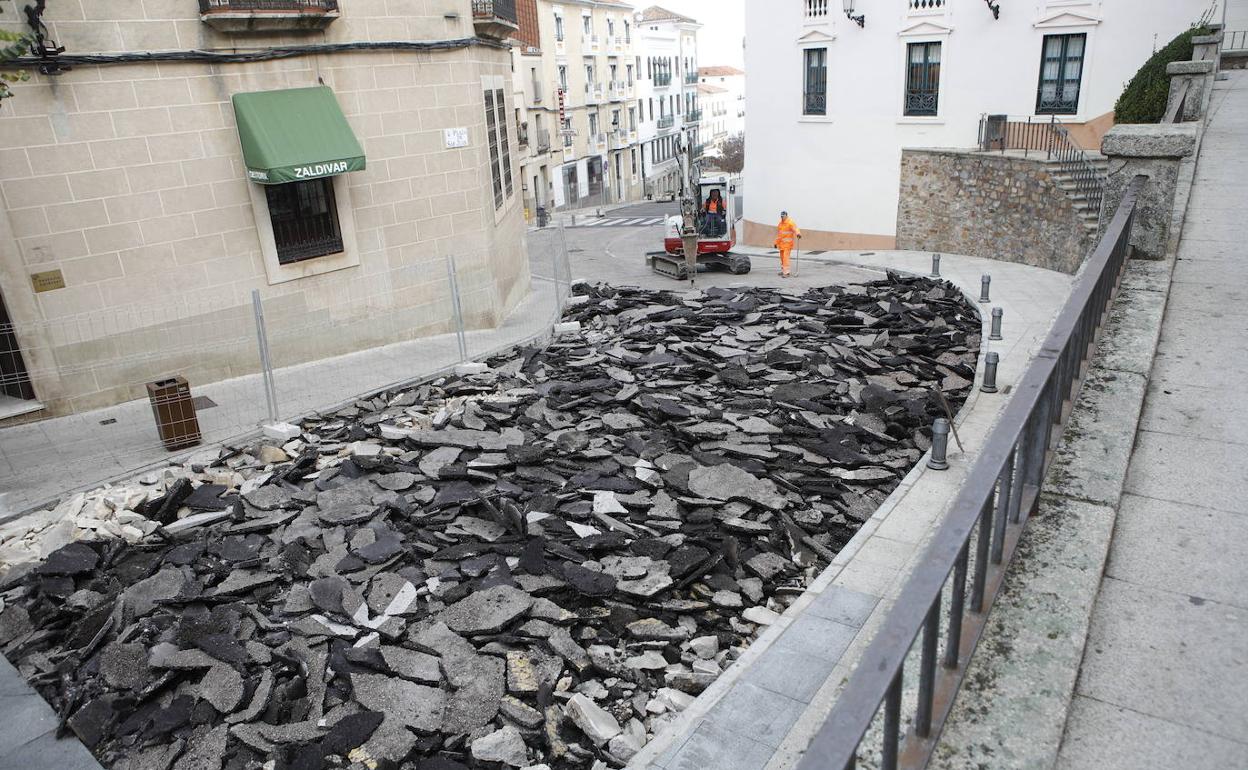 Comienza en Cáceres la obra para peatonalizar Gran Vía que estará