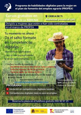Zalamea acoge una formación en Competencias digitales básicas dirigido a mujeres