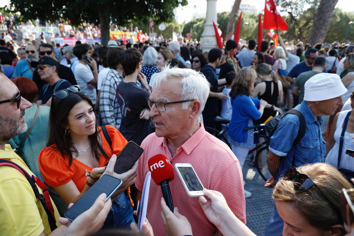 Manifestación contra la ampliación zona norte del puerto de Valencia