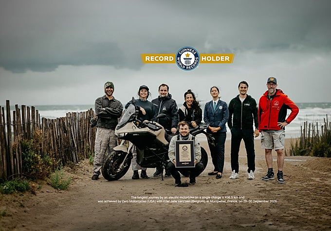 Zero Motorcycles ha inscrito su nombre en el libro de los Guinness World Records