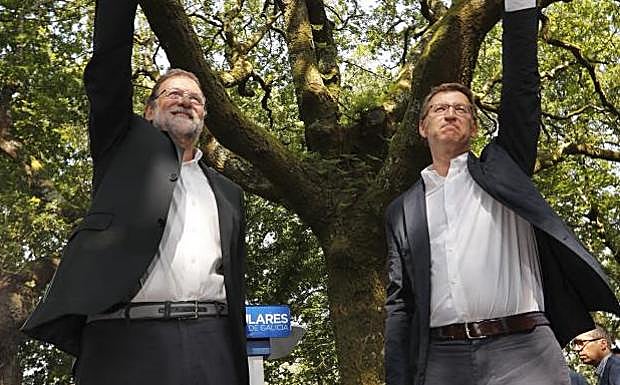 Rajoy, este domingo en Galicia.