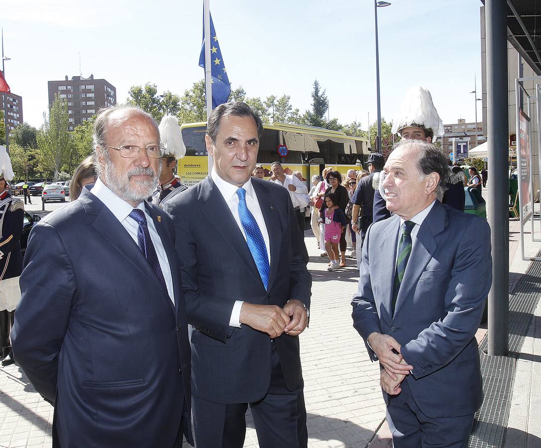 01.09.12 De i a d. Javier Leon de la Riva, Jose Rolando Alvarez y Tomás Villanueva en la inauguración de la Feria de Muestras de Valladolid. 