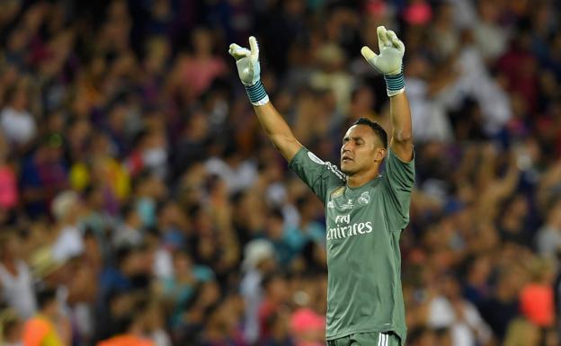 Keylor Navas, durante un partido con el Real Madrid. 