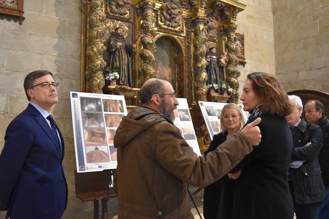 La Junta de Castilla y León ha concluido la restauración de las bóvedas y la cúpula de la torre de la Colegiata de San Miguel, con motivo de la próxima exposición que se celebrará en 2018