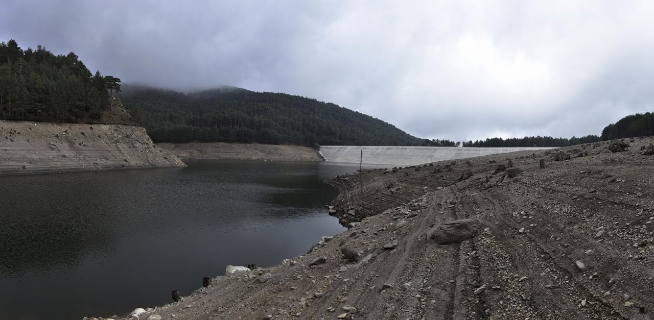 El embalse del Tejo en El Espinar.