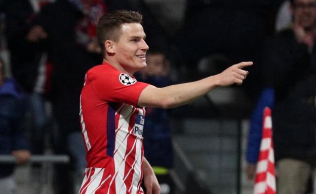 Gameiro celebra su gol ante la Roma. 