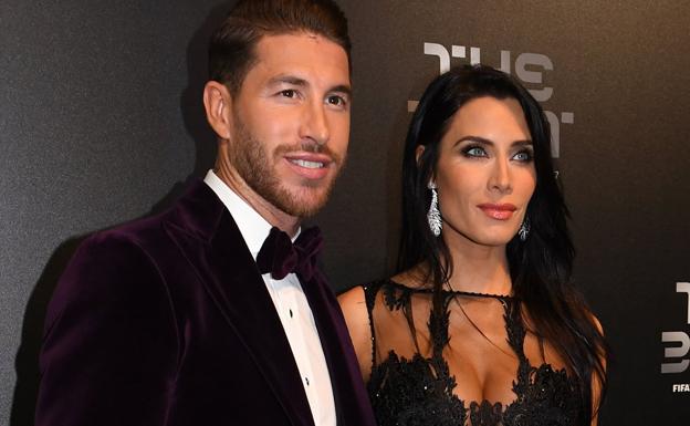 Pilar Rubio con su pareja Sergio Ramos. 