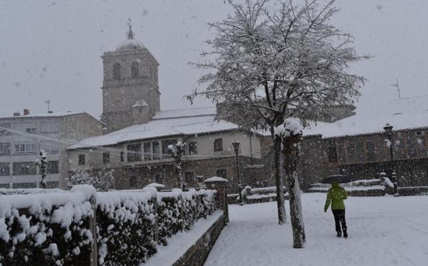 Nevada en Aguilar de Campoo. Palencia 