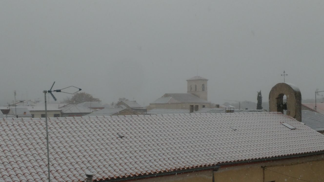 Nieve en La Parrilla, Valladolid.