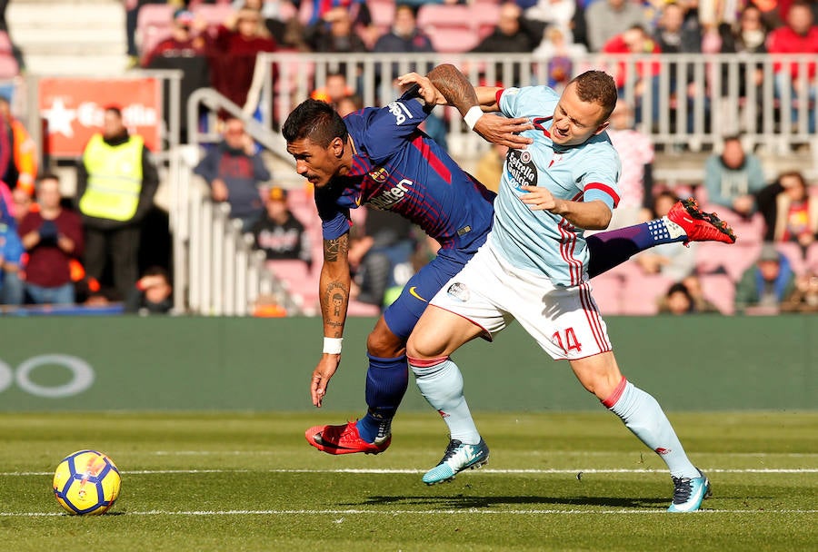 Barcelona y Celta empataron a dos en un partido loco correspondiente a la jornada 14 de Liga. Aspas adelantó al Celta a los 20 minutos pero Messi no tardó en responder marcando el empate. Suárez puso la ventaja pero Maxi Gómez, tras una genial asistencia de Aspas, anotó para poner la igualdad. 