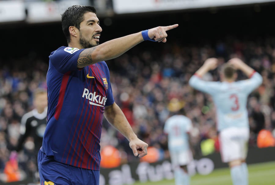 Barcelona y Celta empataron a dos en un partido loco correspondiente a la jornada 14 de Liga. Aspas adelantó al Celta a los 20 minutos pero Messi no tardó en responder marcando el empate. Suárez puso la ventaja pero Maxi Gómez, tras una genial asistencia de Aspas, anotó para poner la igualdad. 