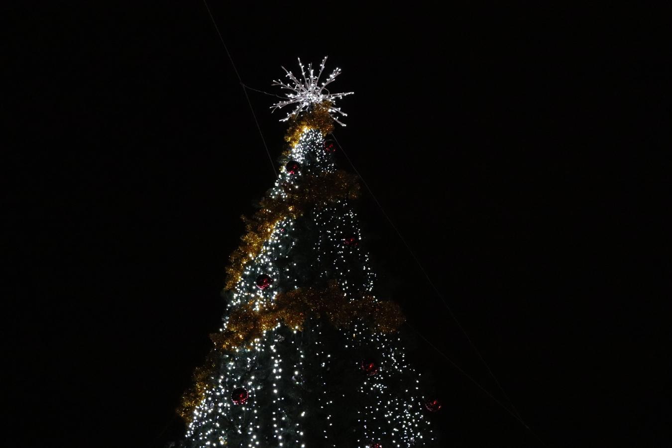 Así luce la Plaza Mayor tras el encendido del árbol