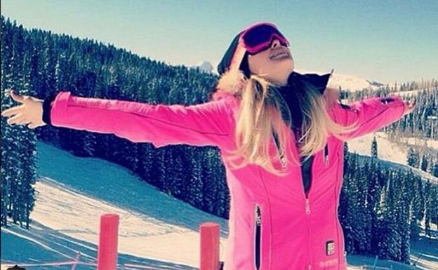 Paris Hilton en las pistas de Aspen. 