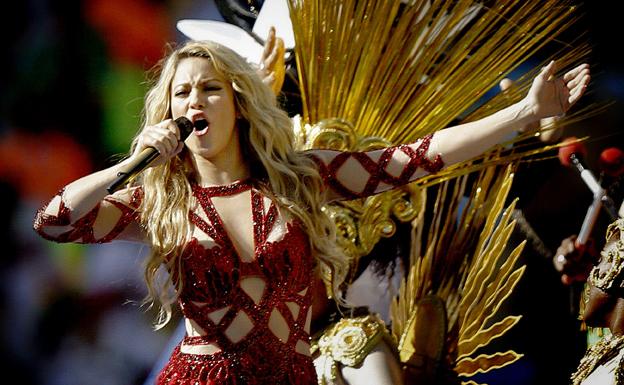 Shakira en uno de sus conciertos. 