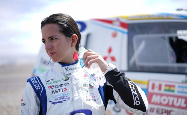 Cristina Gutiérrez, a cinco días de acabar su segundo Dakar