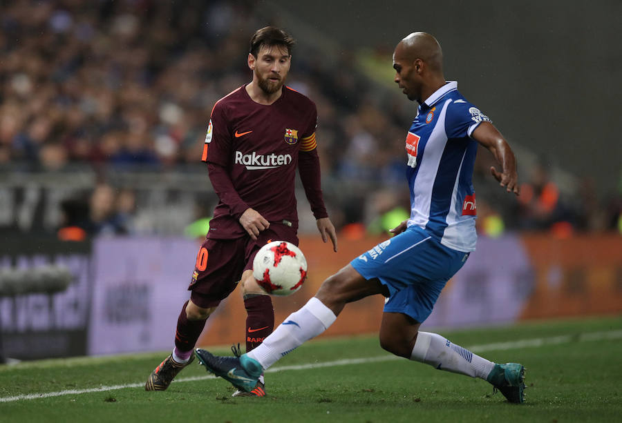 Un tanto de Melendo le dio la victoria al conjunto perico en la ida de cuartos de Copa y dejó en 29 la racha de partidos invicto del Barcelona. 