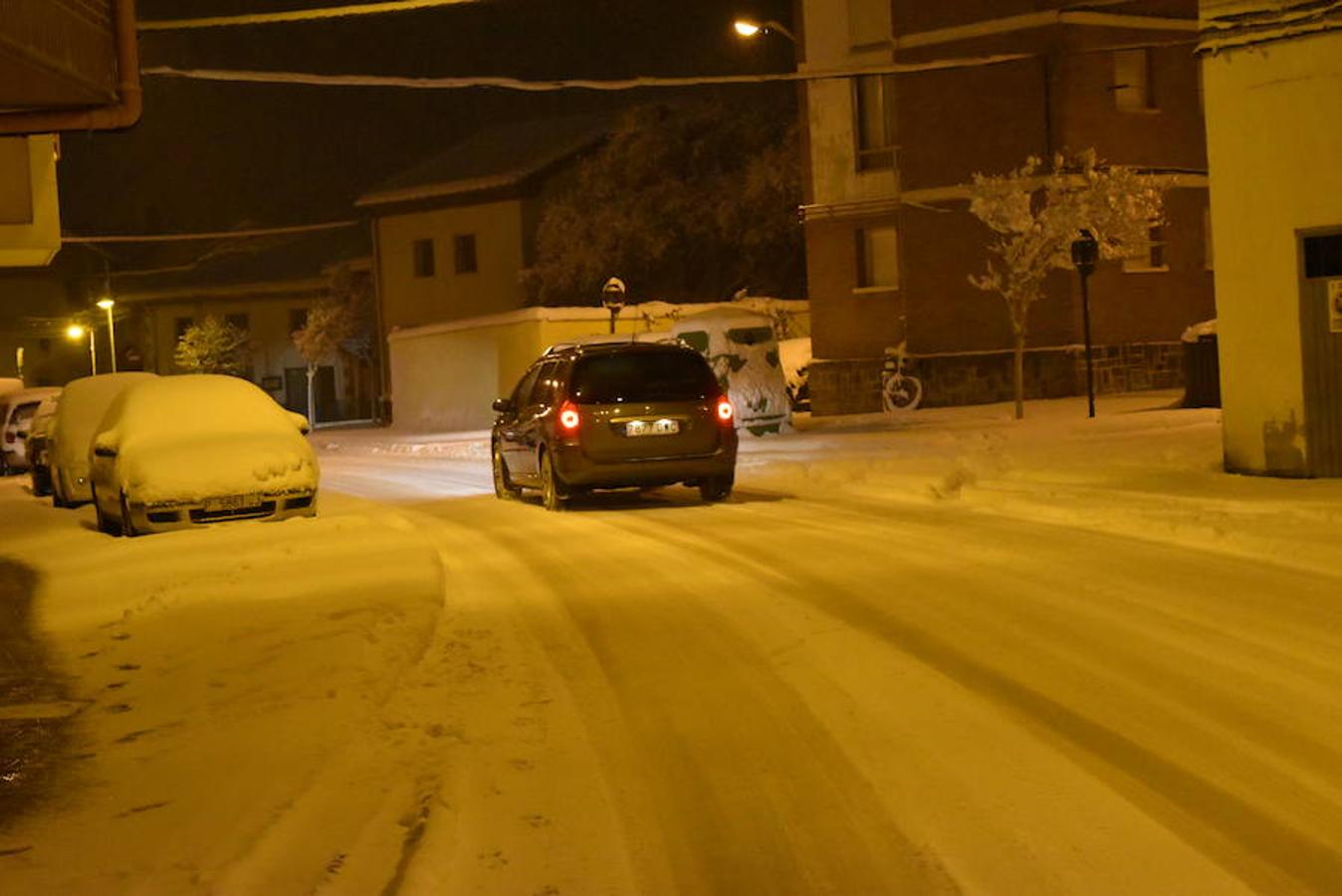 La madrugada del 1 al 2 de febrero de 2018 ha dejado estas imágenes en Aguilar de Campoo.