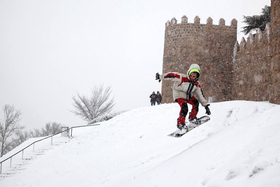 Nieve en Ávila.