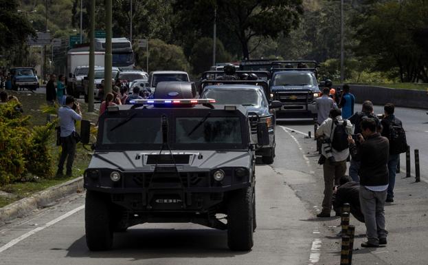 Despliegue policial para la detención del expolicía venezolano Óscar Pérez.