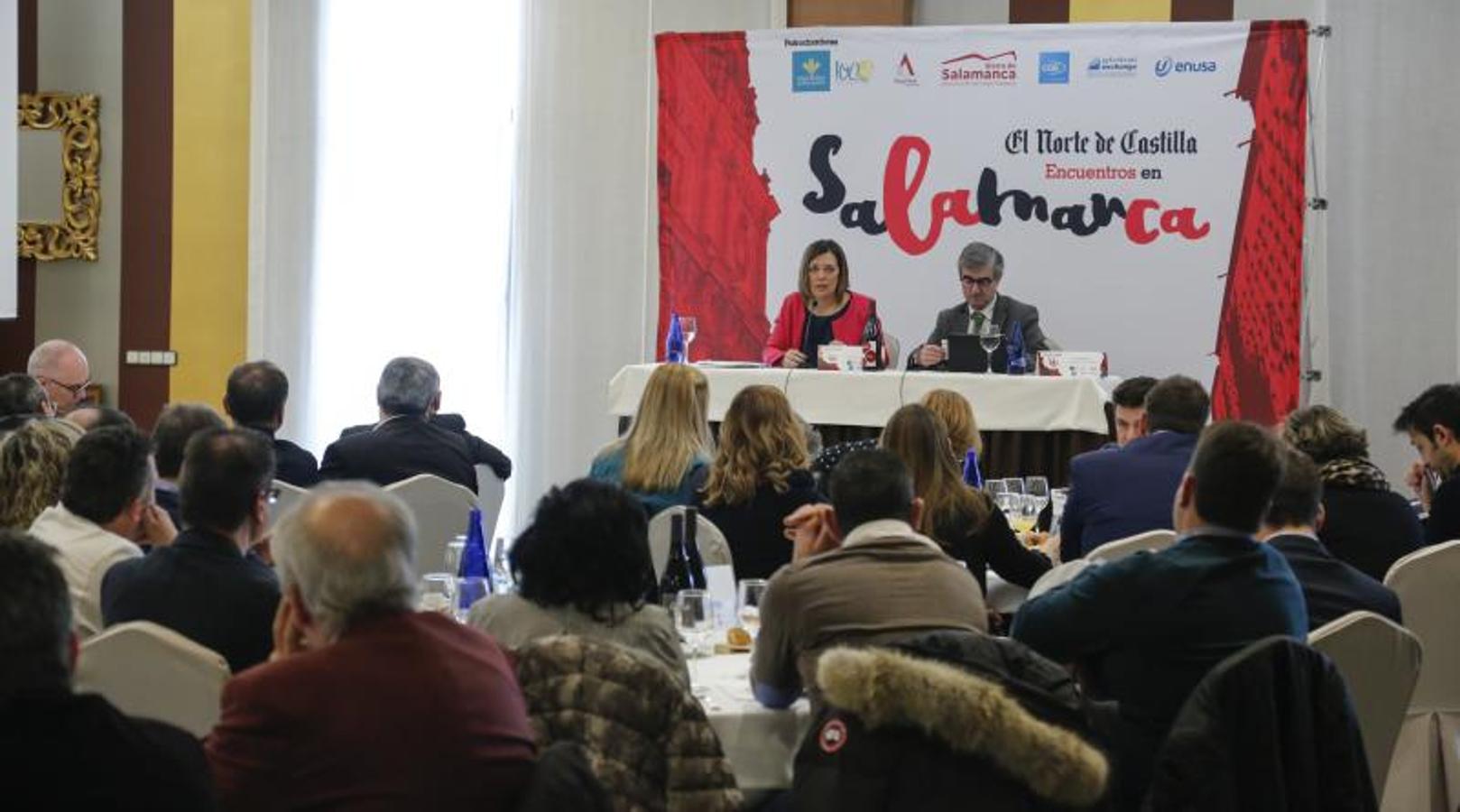 Milagros Marcos ha intervenido en los Encuentros en Salamanca, organizados por El Norte de Castilla, con la ponencia 'La cadena de valor: el equilibrio necesario para la economía de Castilla y León',