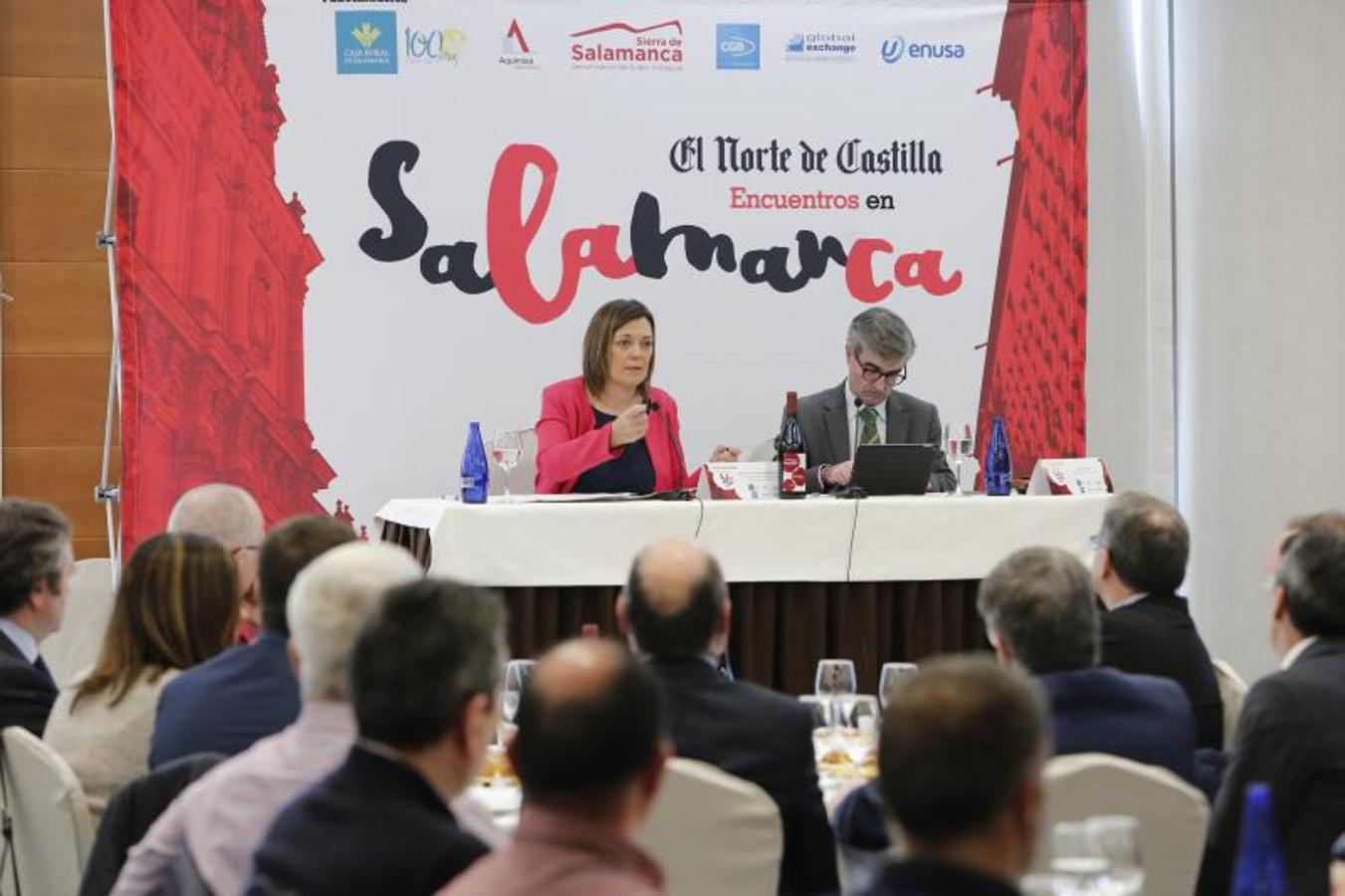 Milagros Marcos ha intervenido en los Encuentros en Salamanca, organizados por El Norte de Castilla, con la ponencia 'La cadena de valor: el equilibrio necesario para la economía de Castilla y León',