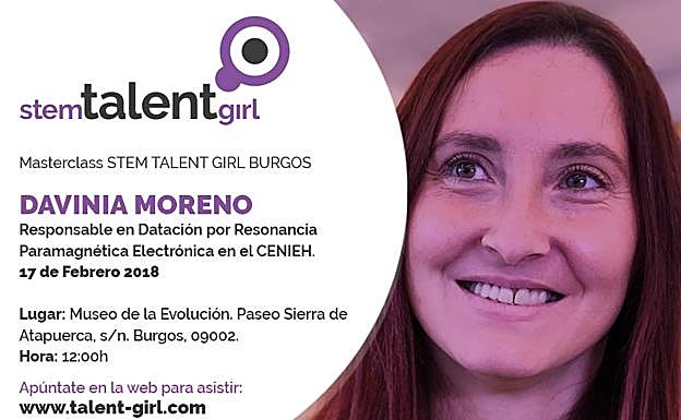 Davinia Moreno protagonizará mañana el Stem Talent Girl del Museo de la Evolución