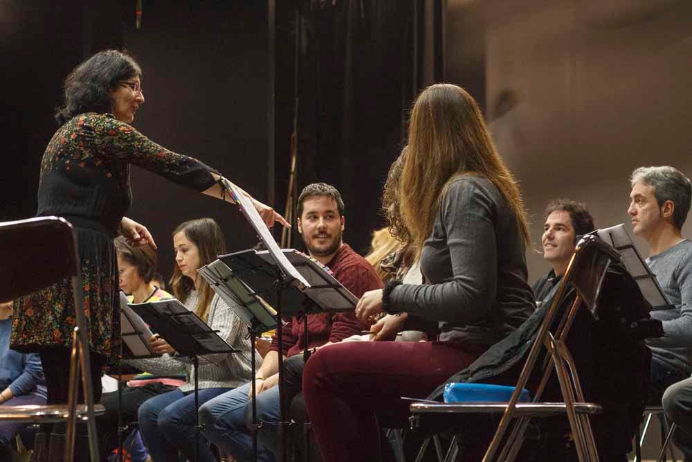 Fotos: Ensayo de los alumnos y profesores de Cantania