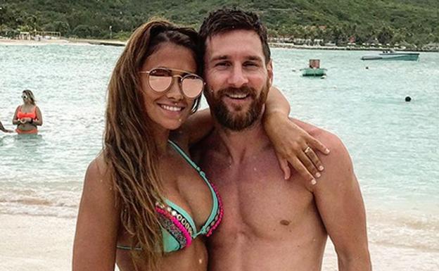 Antonella Roccuzzo y Leo Messi. 