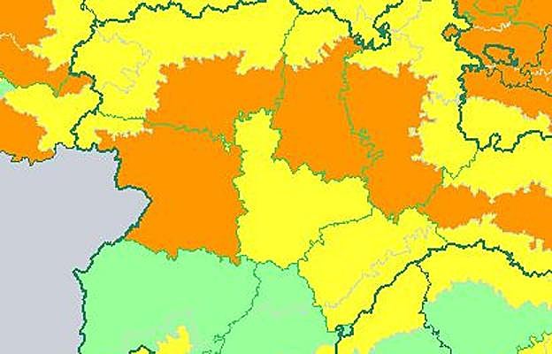 Mapa de alertas de la AEMET para el miércoles 28 de febrero.