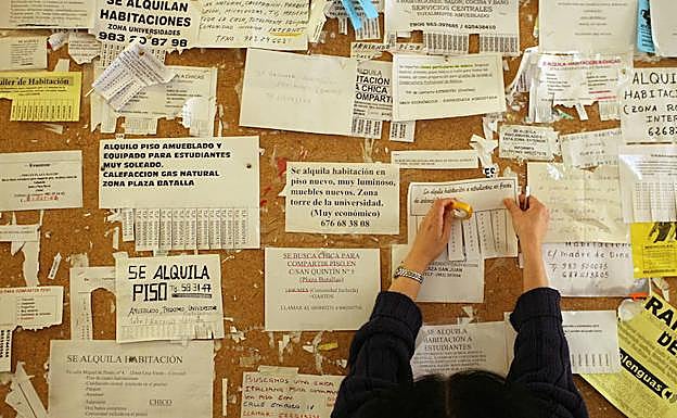 Anuncios de pisos de alquiler. 