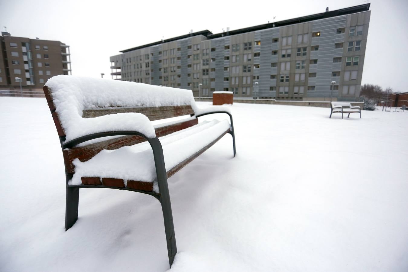 Temporal de nieve en la capital leonesa.