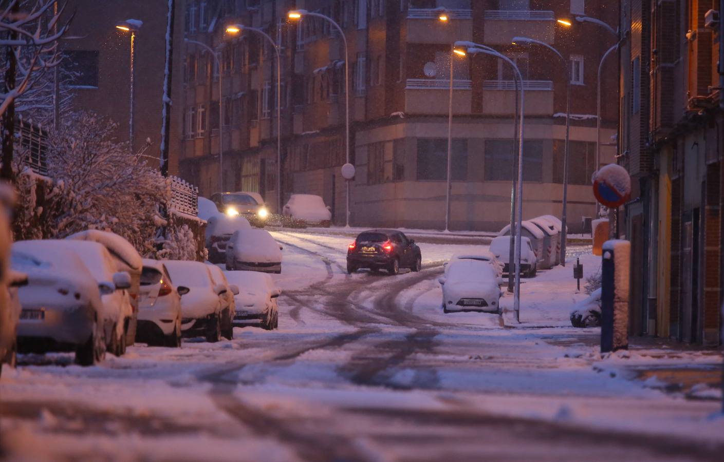 Temporal de nieve en Ponferrada.