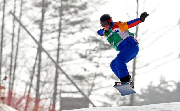 Astrid Fina, durante la competición. 