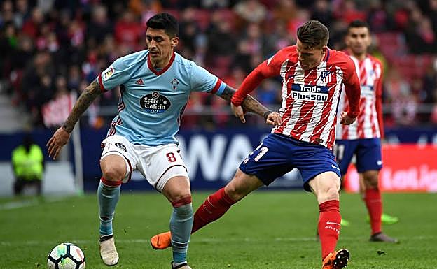 Kevin Gameiro, en el partido ante el Celta de Vigo. 