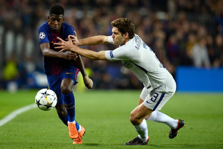 El Barça logró el pase a cuartos de final de la Liga de Campeones tras imponerse al Chelsea en el Camp Nou por 3-0 con un doblete de Messi y otro tanto de Dembélé