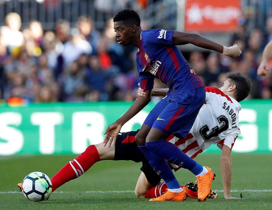 Alcácer y Messi ponen tierra de por medio ante un Athletic que persigue sombras en el Camp Nou.