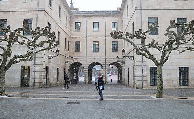 La nieve se pudo ver el pasado lunes en Burgos