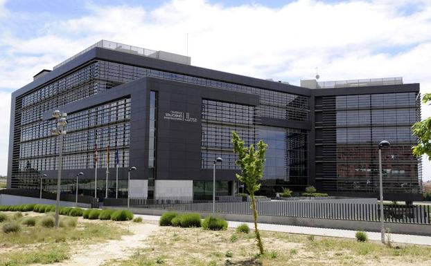 El edificio de ADE en Arroyo de la Encomienda, conocido como Perla Negra. 