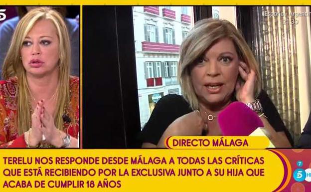 Terelu Campos entró en directo en 'Sálvame'. 