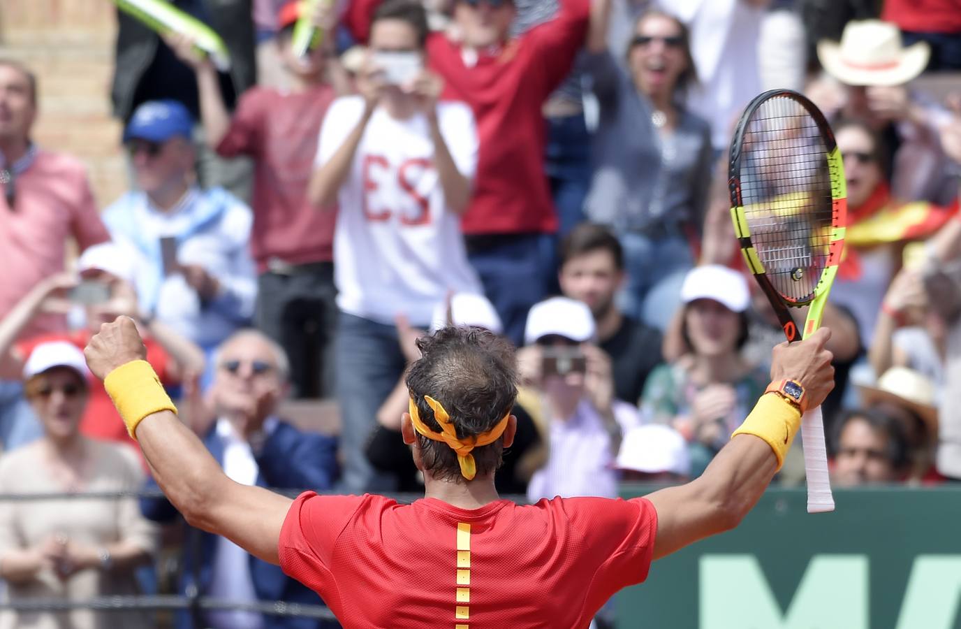 Rafael Nadal, número 1 mundial, disputó el cuareto partido de la elminatoria entre España y Alemania ante Alexander Zverev.