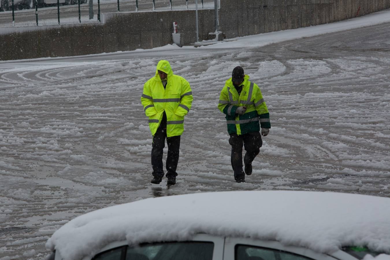 Nieve en la Ólvega (Soria).