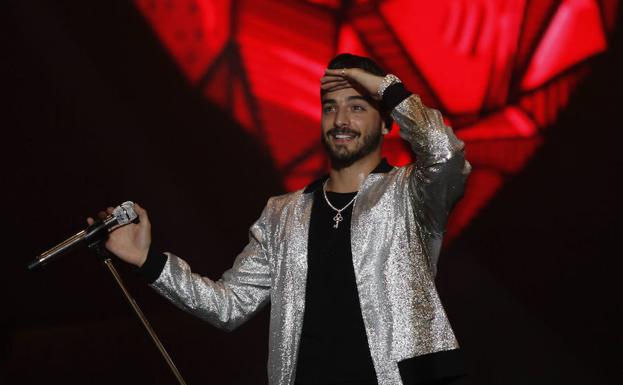 Maluma, en uno de sus conciertos. 