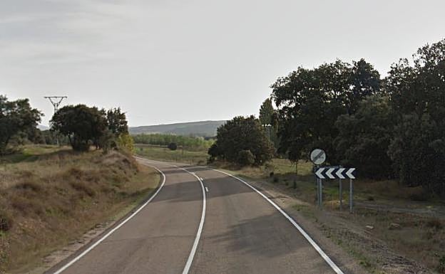 Un tramo de la carretera BU-904