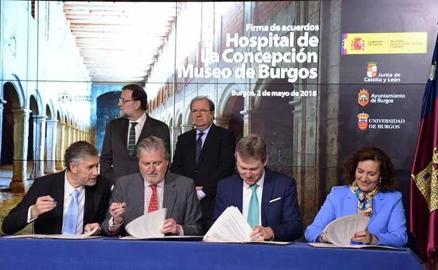 Mariano Rajoy ha visitado el Hospital de la Concepción para firmar el convenio que le dotará de una segunda vida