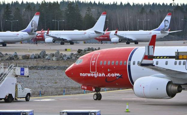 Un avión de Norwegian. 