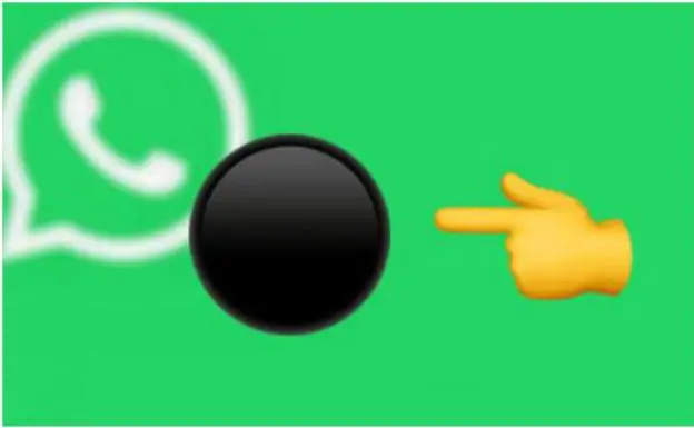 No toques el círculo negro de WhatsApp