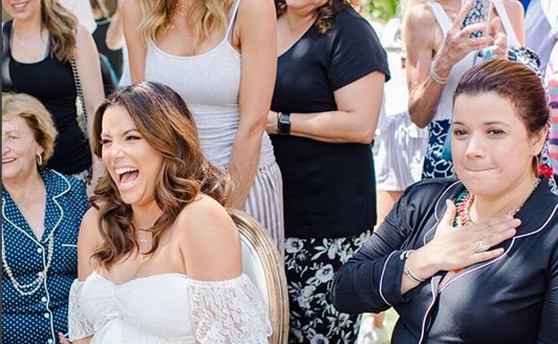 Eva Longoria en su 'baby shower'. 