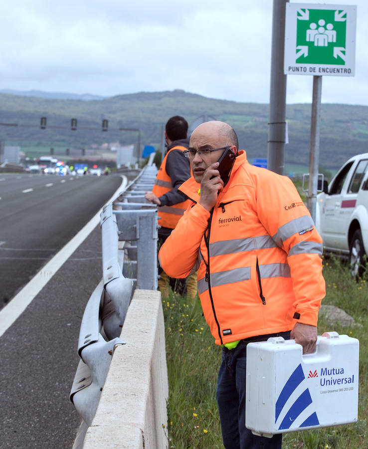 Fotos: Simulacro de accidente en el túnel de Peña María