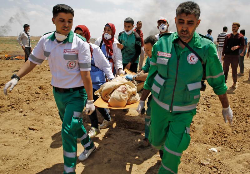 Más de cuarenta muertos y más de un millar de fallecidos en Gaza, en las protestas contra la embajada de EE UU en Jerusalén